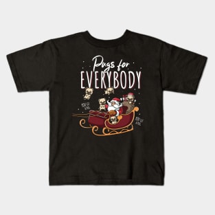 Pugs for Everybody Funny Ugly Pug Christmas Kids T-Shirt